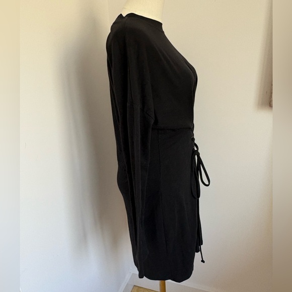Black Lace-Up Mini Dress - Picture 2 of 5